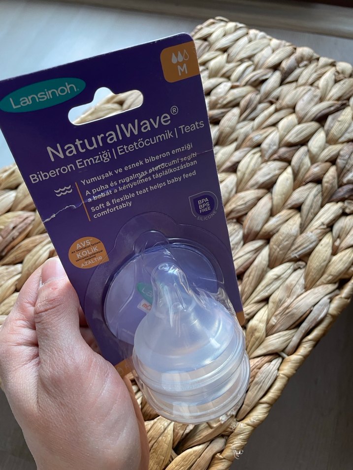 Lansinoh NaturalWave Bebek Biberon Emziği M 2li - Görsel 2