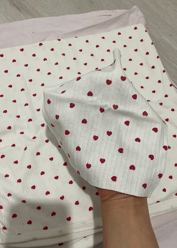 Beyaz Kalp Desenli Çocuk Battaniyesi - Görsel 2