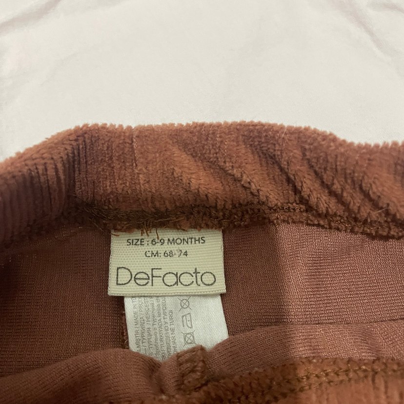 Kız Çocuk Kahverengi Kadife Tayt - Görsel 2