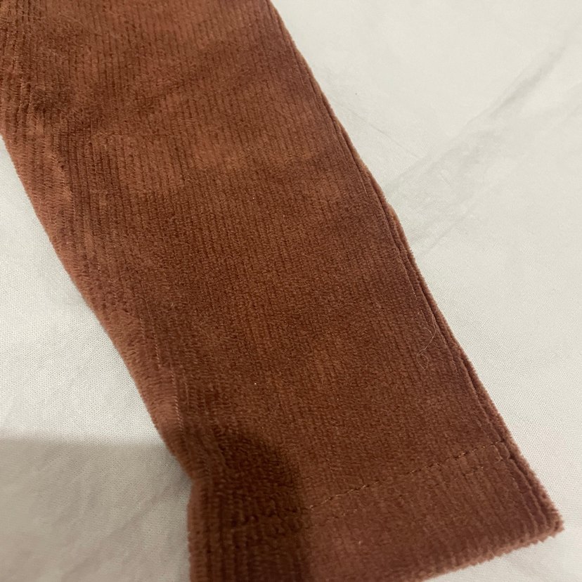 Kız Çocuk Kahverengi Kadife Tayt - Görsel 3