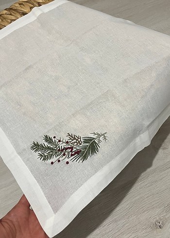 Nakışlı Keten Beyaz Amerikan Servis - Görsel 2