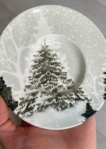 Kar Desenli 2li Çay Tabağı - Görsel 2