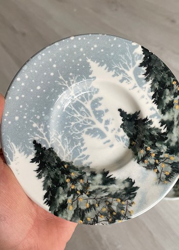 Kış Temalı 2li Çay Tabağı - Görsel 3