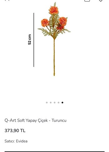 Bej veya Turuncu Dekoratif Çiçek (tekli fiyat) - Görsel 5