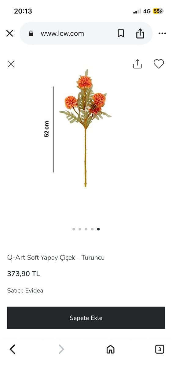 Bej veya Turuncu Dekoratif Çiçek (tekli fiyat) - Görsel 5