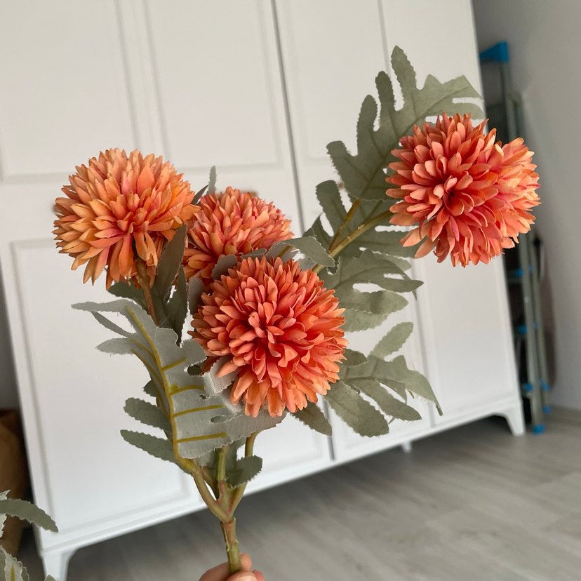 Bej veya Turuncu Dekoratif Çiçek (tekli fiyat) - Görsel 2