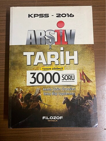 ARŞİV TARİH KPSS HAZIRLIK 3000 SORU