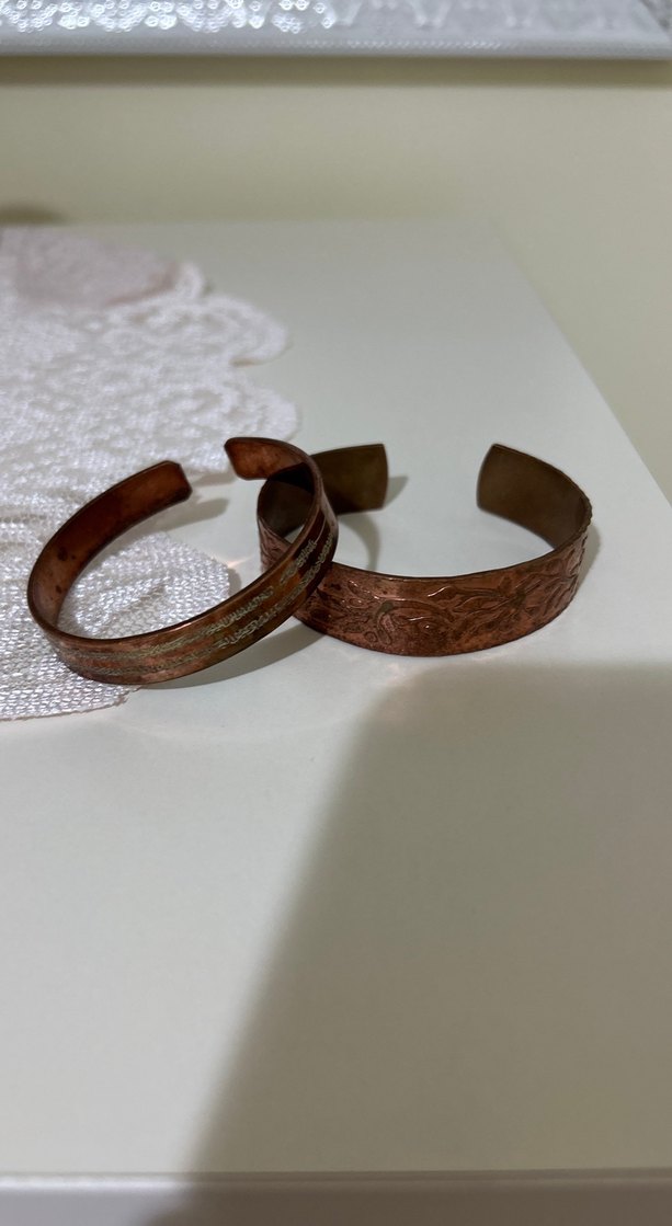 Bohem Tarzı Bakır Bileklik 2 adet - Görsel 4