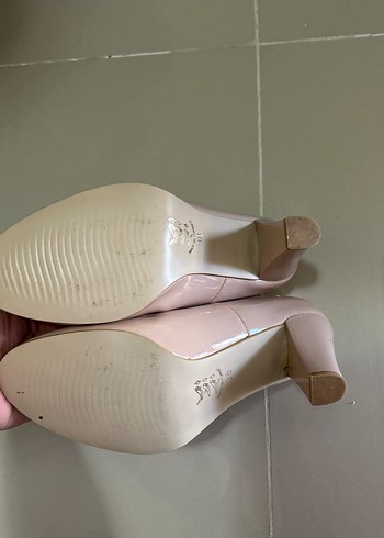Pudra POLARİS Parlak  Topuklu Kadın Ayakkabı 38 numara - Görsel 2