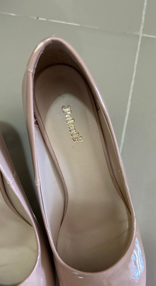 Pudra POLARİS Parlak  Topuklu Kadın Ayakkabı 38 numara - Görsel 5