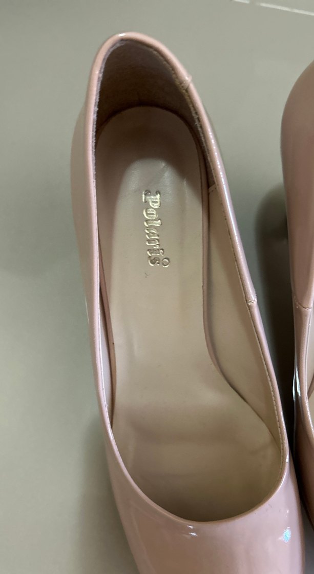 Pudra POLARİS Parlak  Topuklu Kadın Ayakkabı 38 numara - Görsel 4