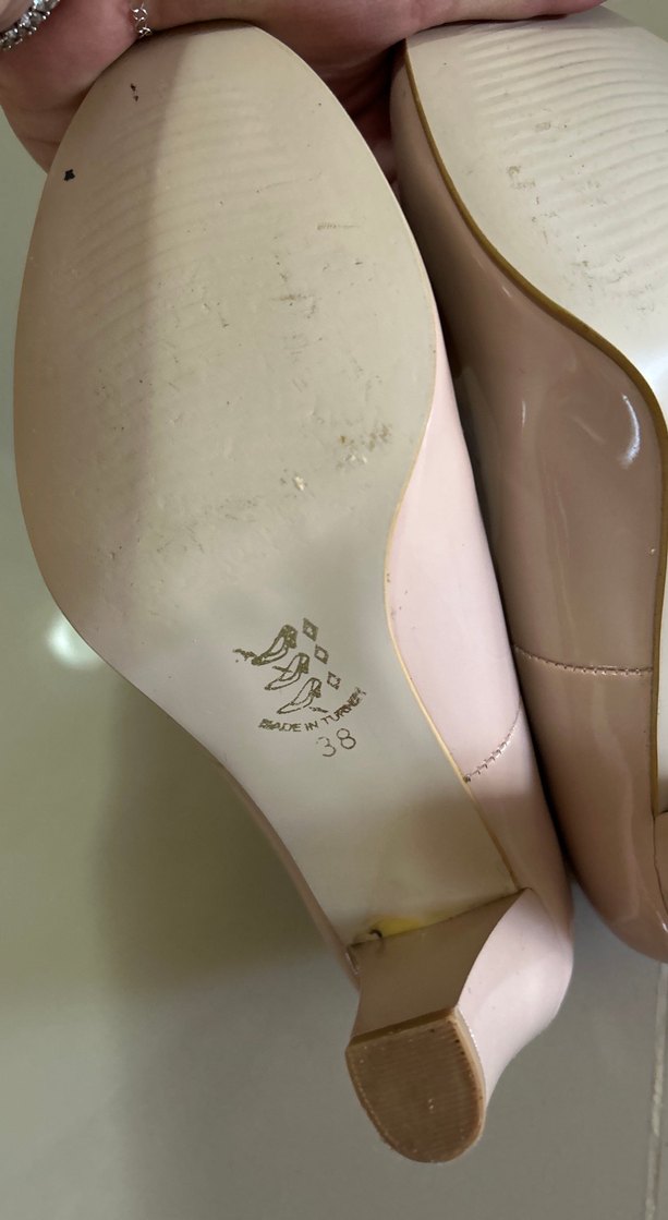 Pudra POLARİS Parlak  Topuklu Kadın Ayakkabı 38 numara - Görsel 3