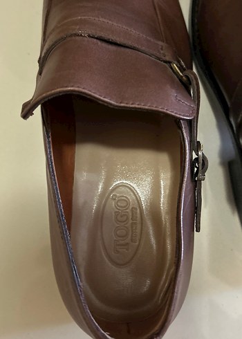 TOGO Kahverengi Deri Tokalı Erkek Klasik Ayakkabı - Görsel 5
