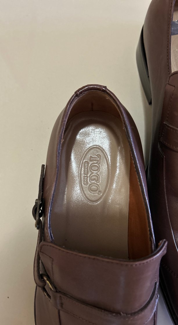 TOGO Kahverengi Deri Tokalı Erkek Klasik Ayakkabı - Görsel 2