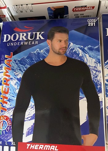 Doruk Termal Siyah Erkek termal alt ust - Görsel 3