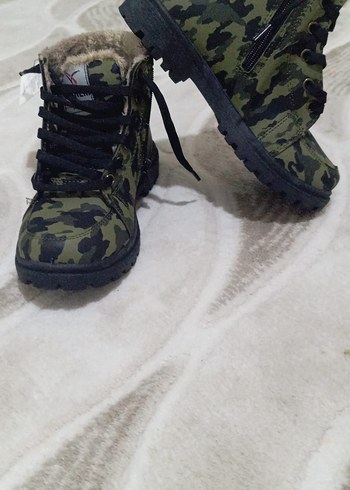 Kahverengi Kamuflaj Desenli Erkek Çocuk Bot - Görsel 2