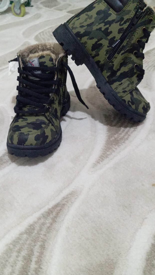 Kahverengi Kamuflaj Desenli Erkek Çocuk Bot - Görsel 2