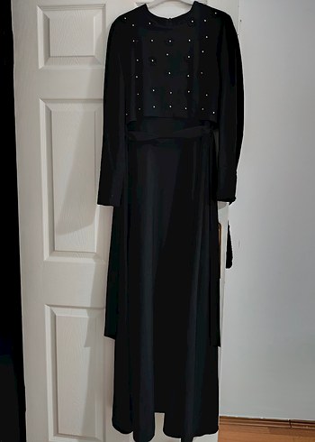 Siyah Uzun Kollu Gotik Elbise