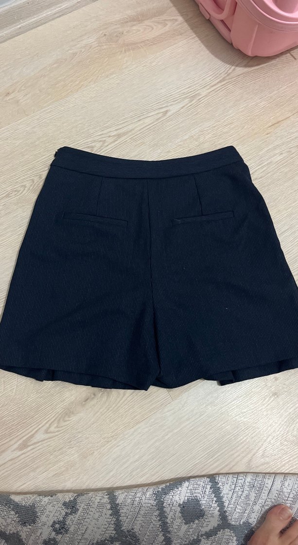 Lacivert Pilili Mini Etek - Görsel 2