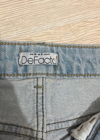 Düğmeli Mavi Denim Midi Etek - Görsel 2