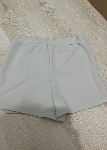 Düğmeli Bej Mini Etek - Görsel 2