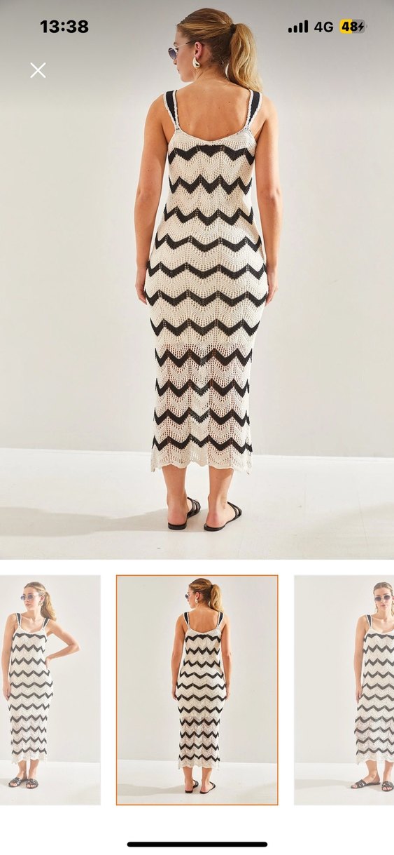 Zebra Desenli Uzun elbıse - Görsel 2