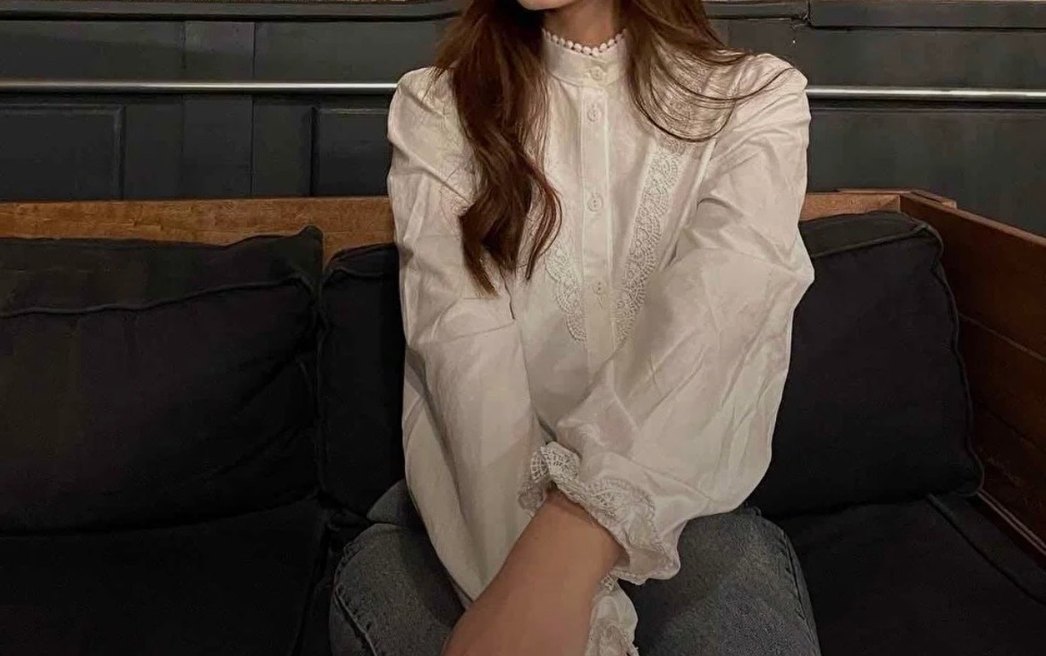 Dantel Detaylı Beyaz Bohem Kadın Gömlek - Görsel 2