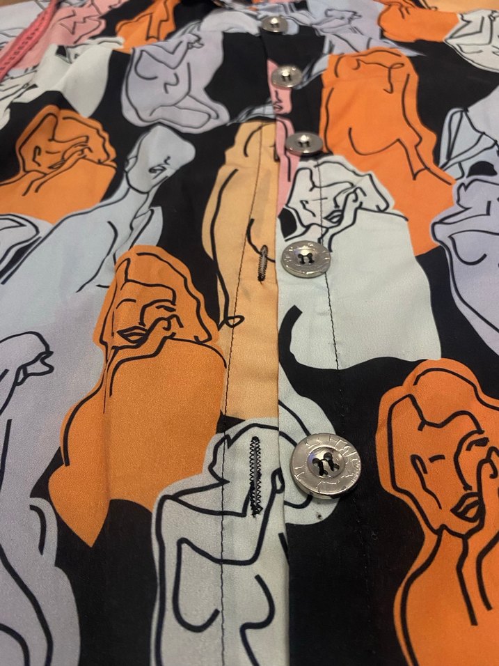 Çok Renkli Avant-Garde Desenli Gömlek - Görsel 2