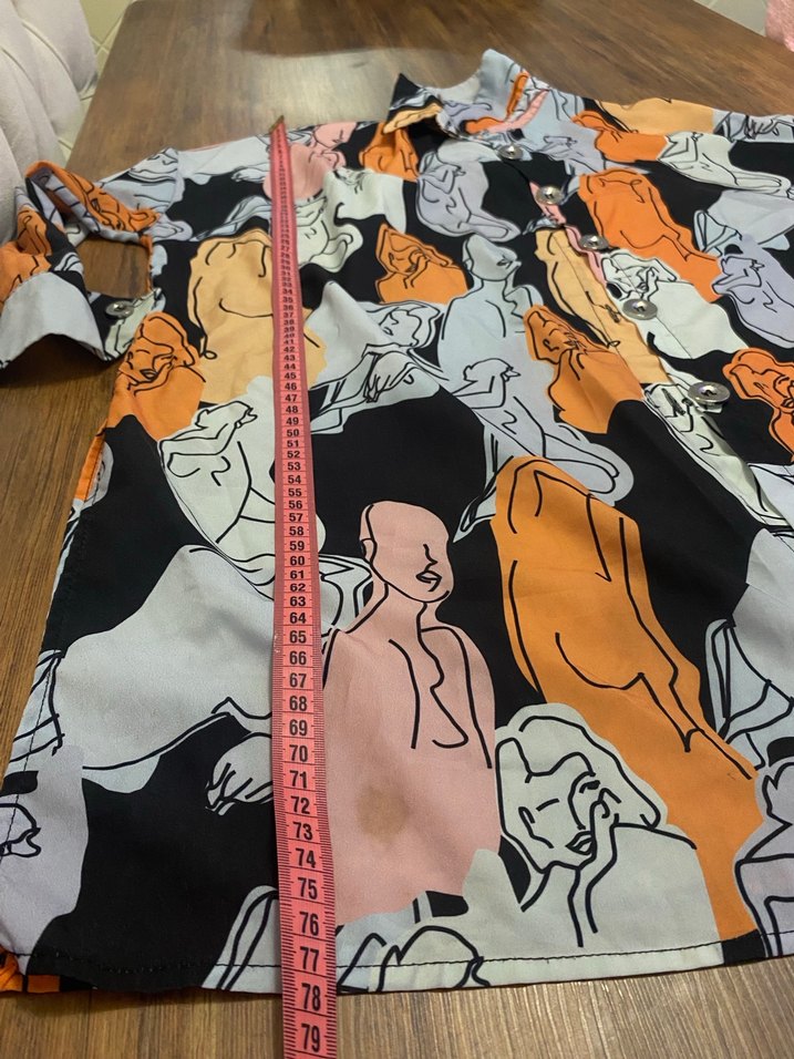 Çok Renkli Avant-Garde Desenli Gömlek - Görsel 3