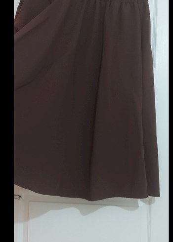 Düğmeli Kahverengi Kadın Uzun Takım - Görsel 3