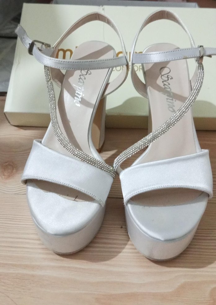 GümüşPlatform Topuklu Kadın Abiye Ayakkabı - Görsel 2