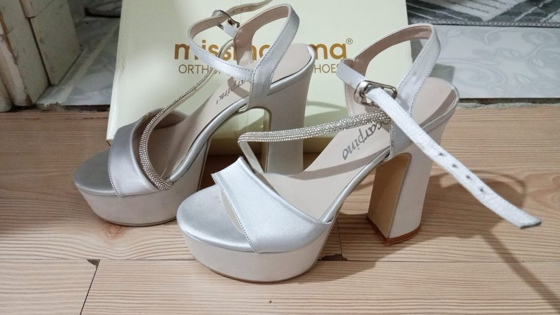 GümüşPlatform Topuklu Kadın Abiye Ayakkabı - Görsel 3