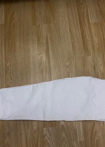 Beyaz Keten Kadın Kumaş Pantolon - Görsel 5