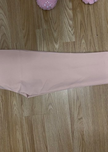 Pudra Midi Kadın Kumaş Pantolon - Görsel 5