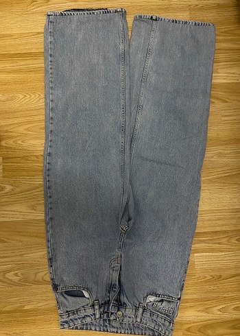 Buz mavisi Denim Midi Kadın Jean - Görsel 2
