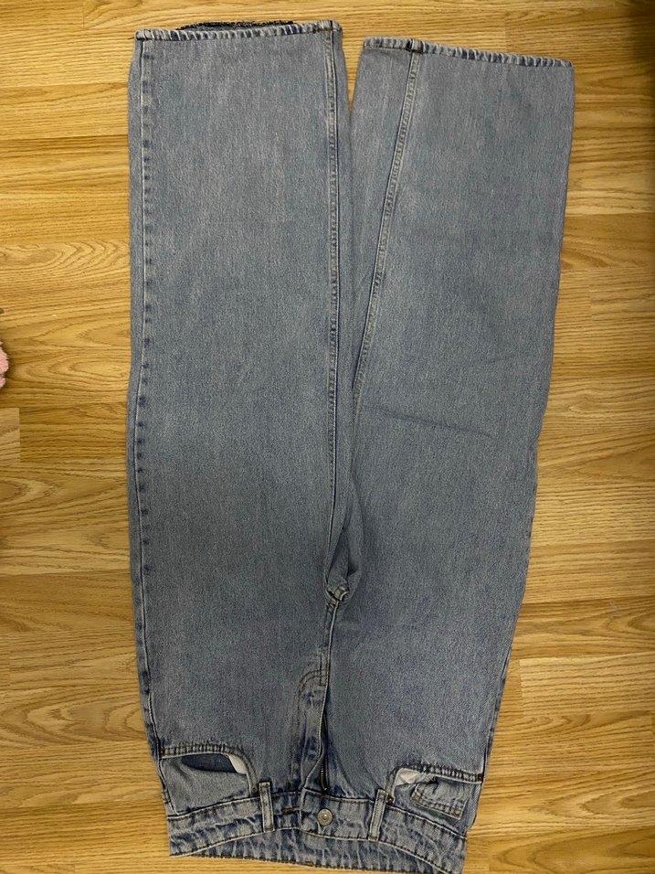 Buz mavisi Denim Midi Kadın Jean - Görsel 2