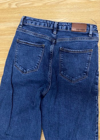 Lacivert Midi Boy Kadın Kot Pantolon - Görsel 3