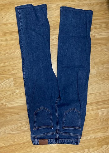 Lacivert Midi Boy Kadın Kot Pantolon - Görsel 2