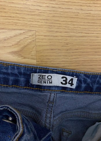 Lacivert Midi Boy Kadın Kot Pantolon - Görsel 4