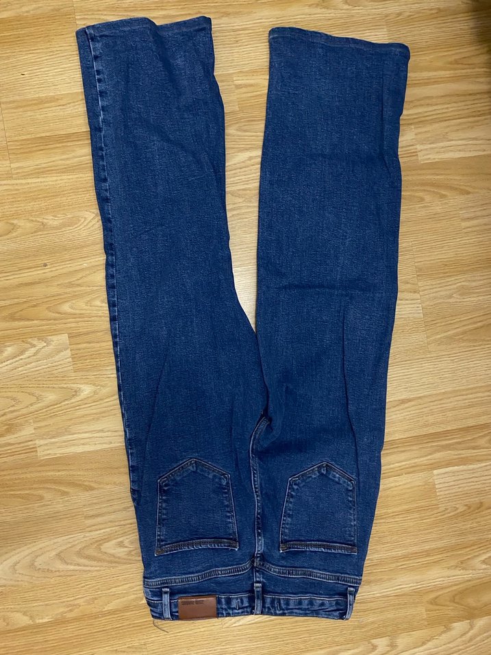 Lacivert Midi Boy Kadın Kot Pantolon - Görsel 2