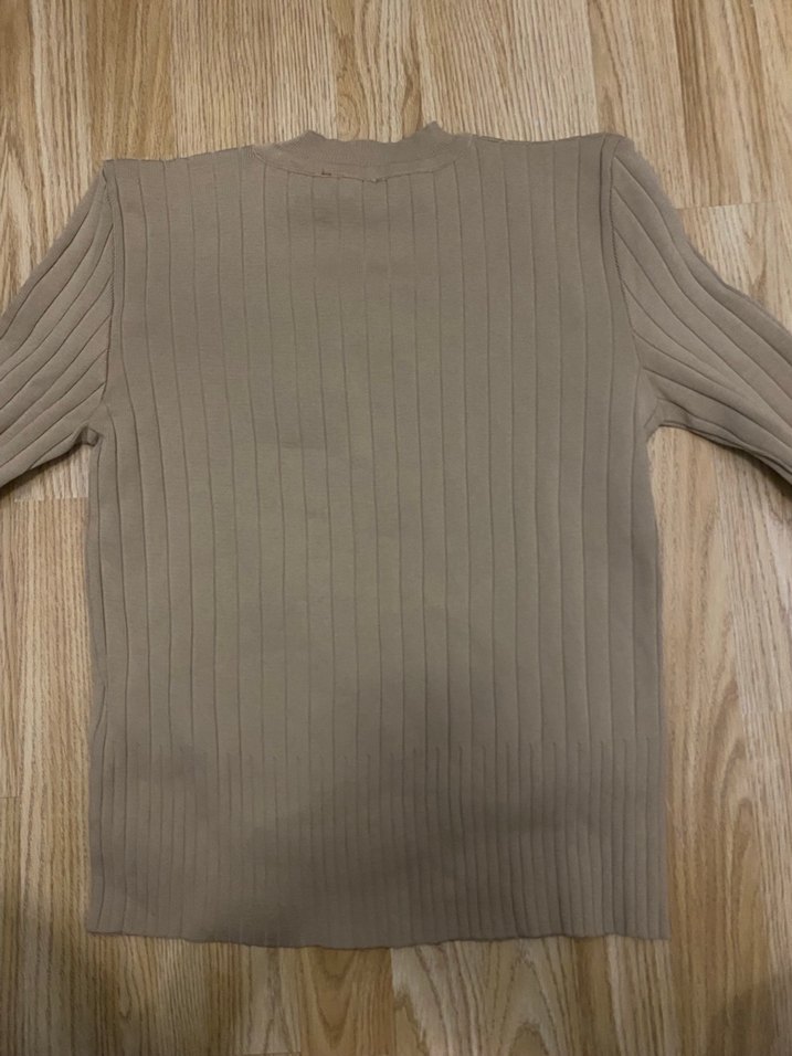 Bej Kadın Uzun Kollu Fit Triko - Görsel 5