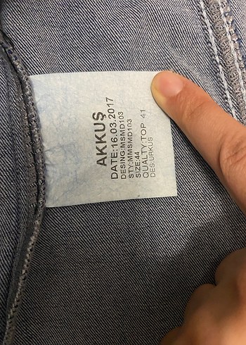 Düğmeli Mavi Kadın Denim Ceket - Görsel 4