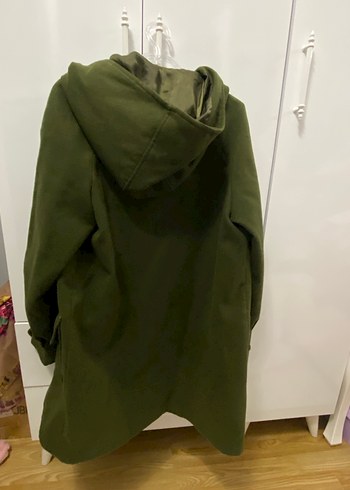 Kadın Haki Midi Ceket Fermuarlı - Görsel 4