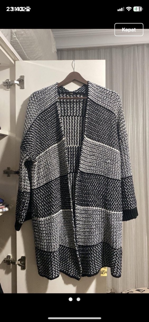 Gri Uzun Hırka - Görsel 2