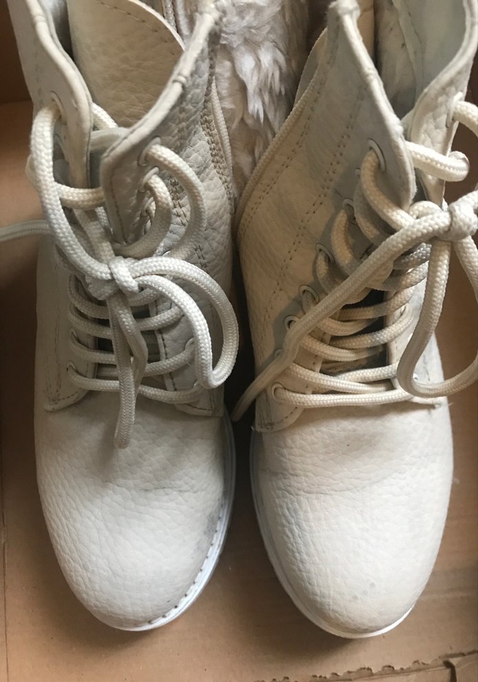 Kadın Beyaz Deri Dolgu Topuklu Bot - Görsel 3