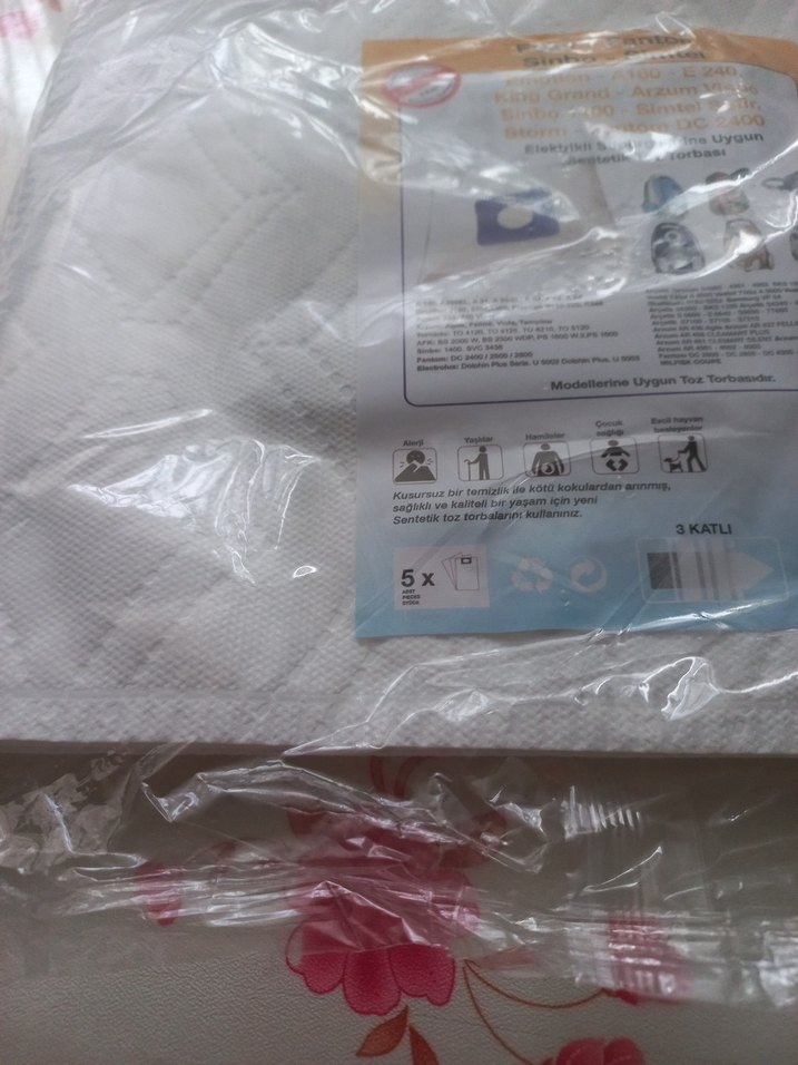 Beyaz Elektrikli Süpürge Toz Torbası 5'li - Görsel 3