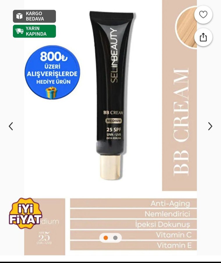 selinbeauty bb krem etiketli sıfır ürün - Görsel 5