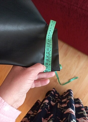 Bayan deri pantolon yüksek bel - Görsel 5