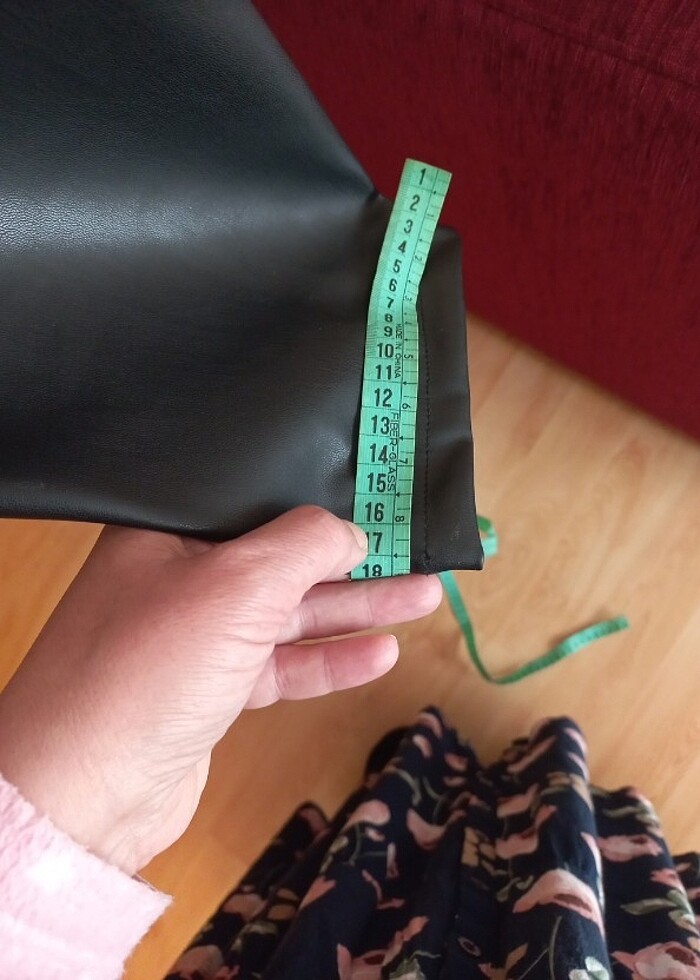 Bayan deri pantolon yüksek bel - Görsel 5