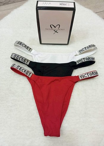 Victoria s Secret V. Secret taş baskılı 3lü alt iç giyim